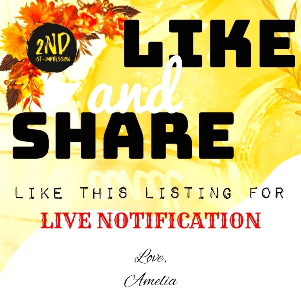 Like and share! So you will be notified when I go LIVE!